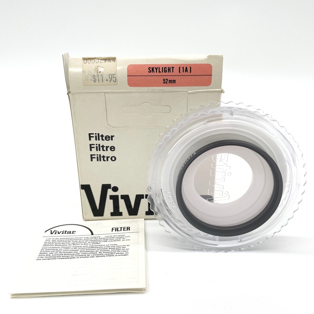Vivitar Skylight 1A 52mm Camera Lens Filter Vintage Photography‎ Accessory